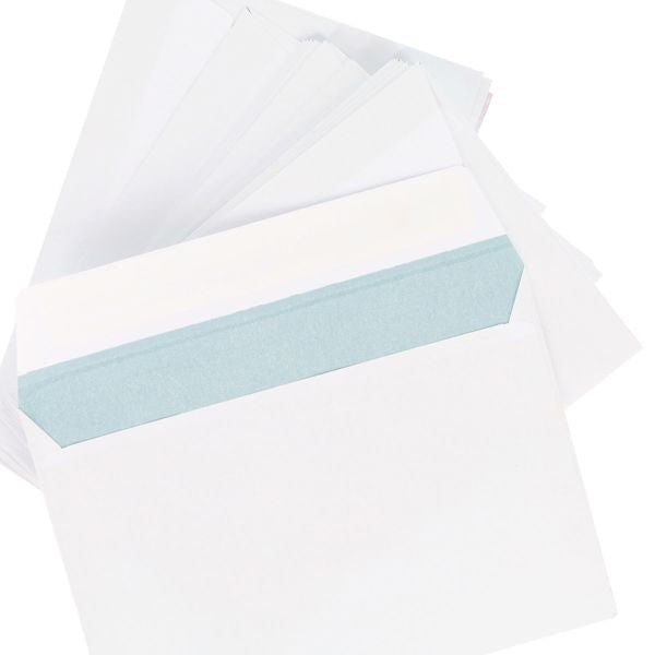 50 x White C6 Peel and Seal Envelopes