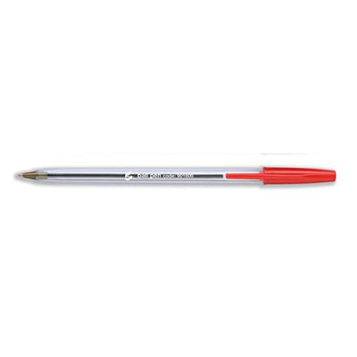 5 Star Clear Ball Pen Red Box of 50