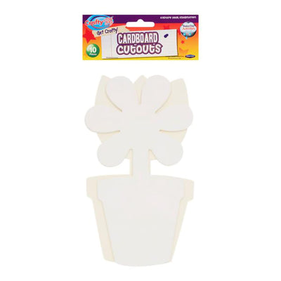 CRAFTY BITZ Card Paper Shapes - Flower Pots Pack of 10