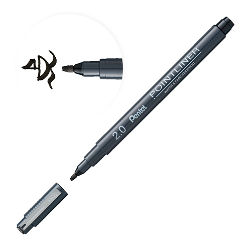 Pentel Pointliner Caligraphy Pens 2mm & 3mm - Part of Buy 2 Get One Free Promotion
