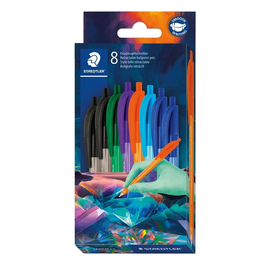 Staedtler Ballpoint Pens Multiverse Edition Set of 8 - Dark Colours