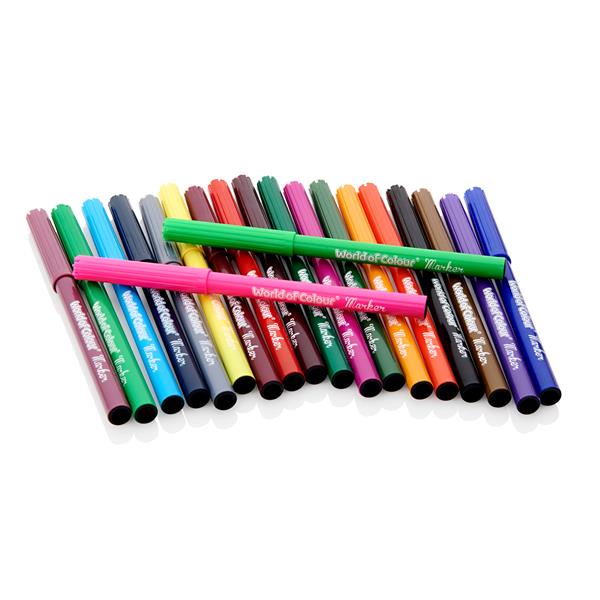 World of Colour 20 Washable Felt Tip Pens