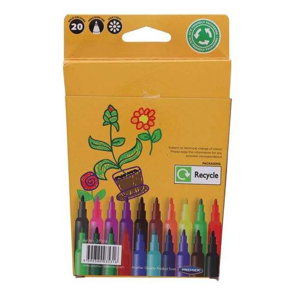 World of Colour 20 Washable Felt Tip Pens
