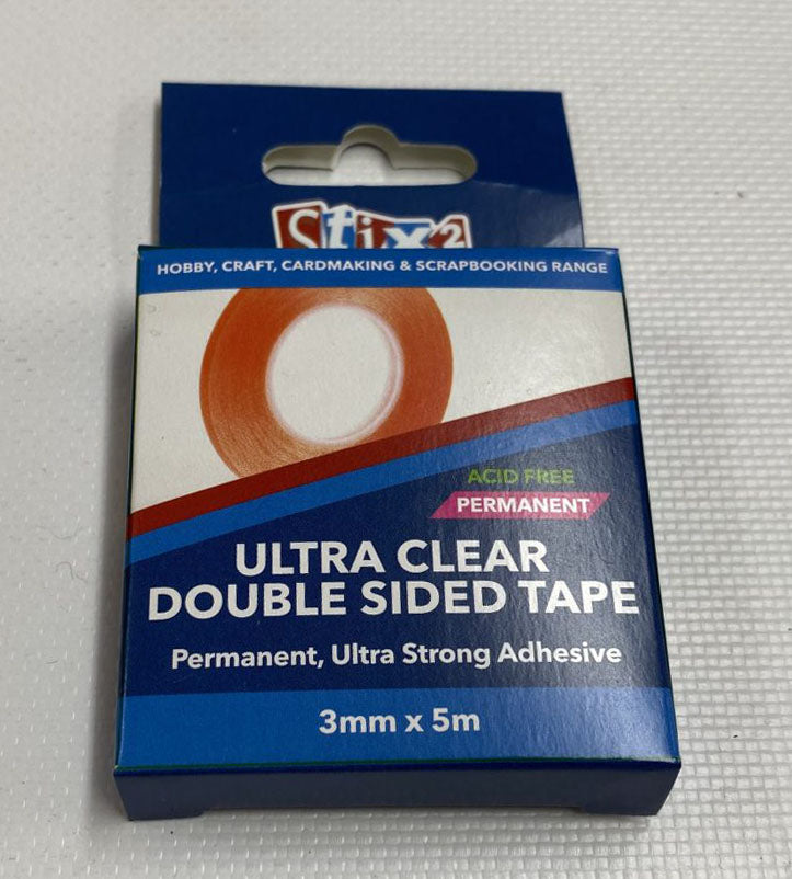 Stix2 Ultra Clear Permanent Double Sided Tape 5 Sizes