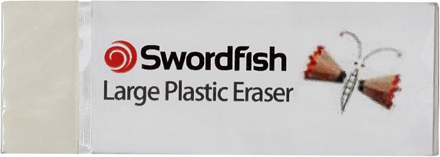Swordfish 2 Pack of Large Plastic Erasers