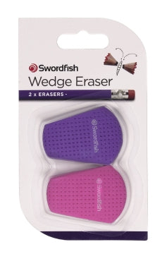 Swordfish 2 Pack of Wedge Erasers