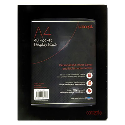 A4 40 Pocket Presentation Display Book 84307