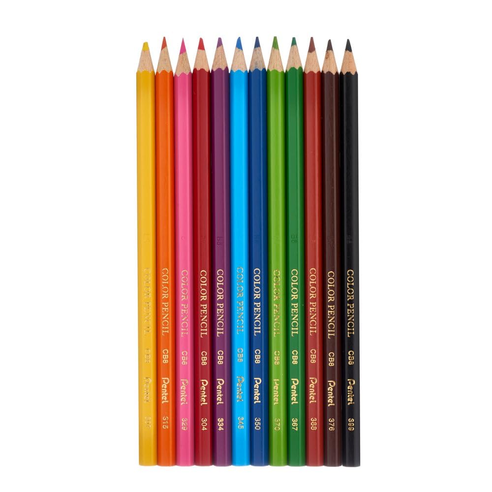Pentel Arts Colour Colouring Pencils - 12 or 24 Colours