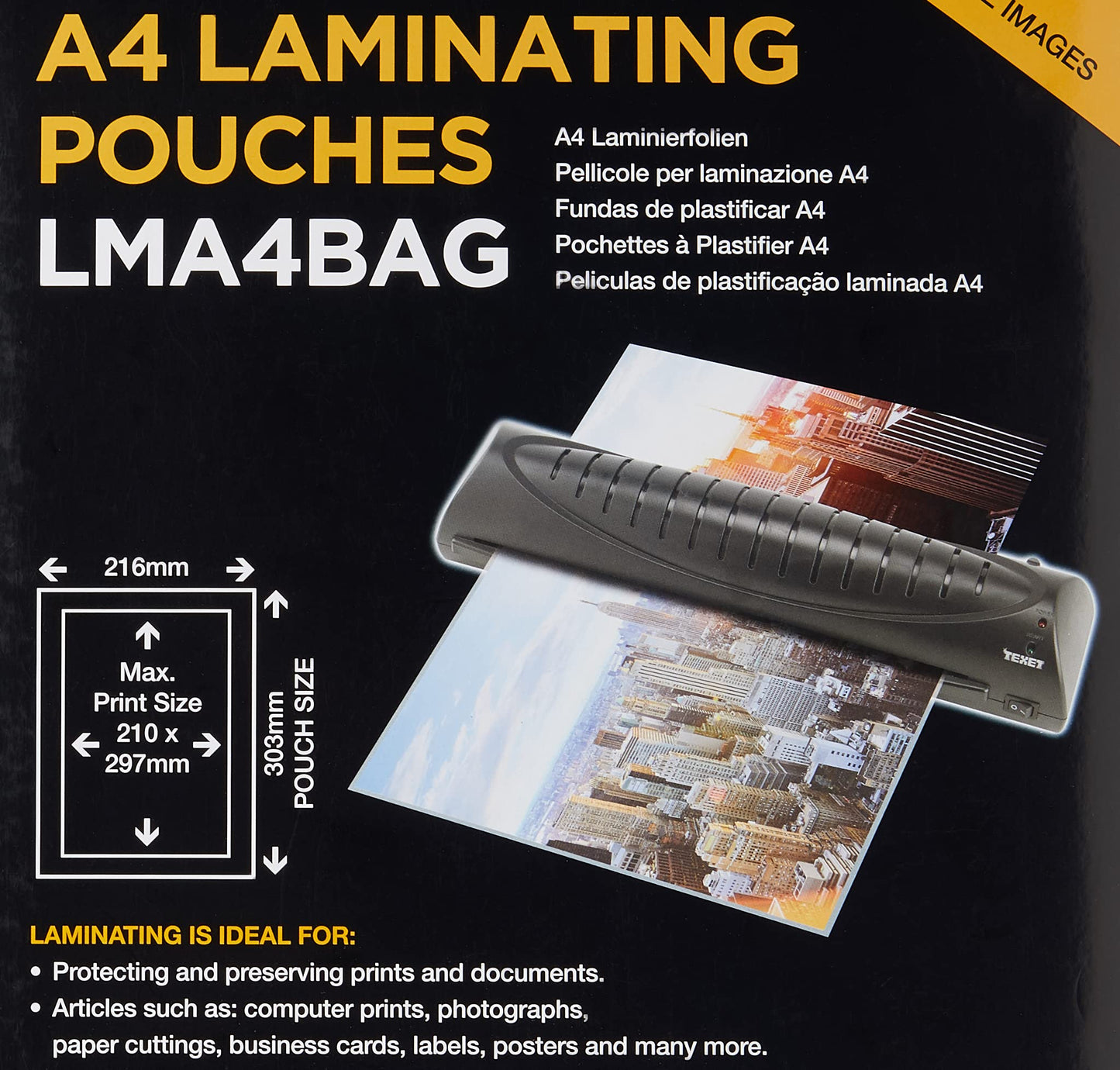 Texet A4 Laminating Pouches - Pack of 25