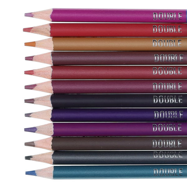 World of Colour 12 Matt and Metallic Pencils 24 Colours