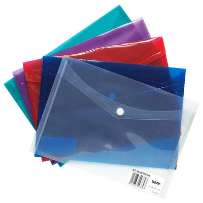 A5 Size Stud Wallets  Assorted Colours Pack of 5