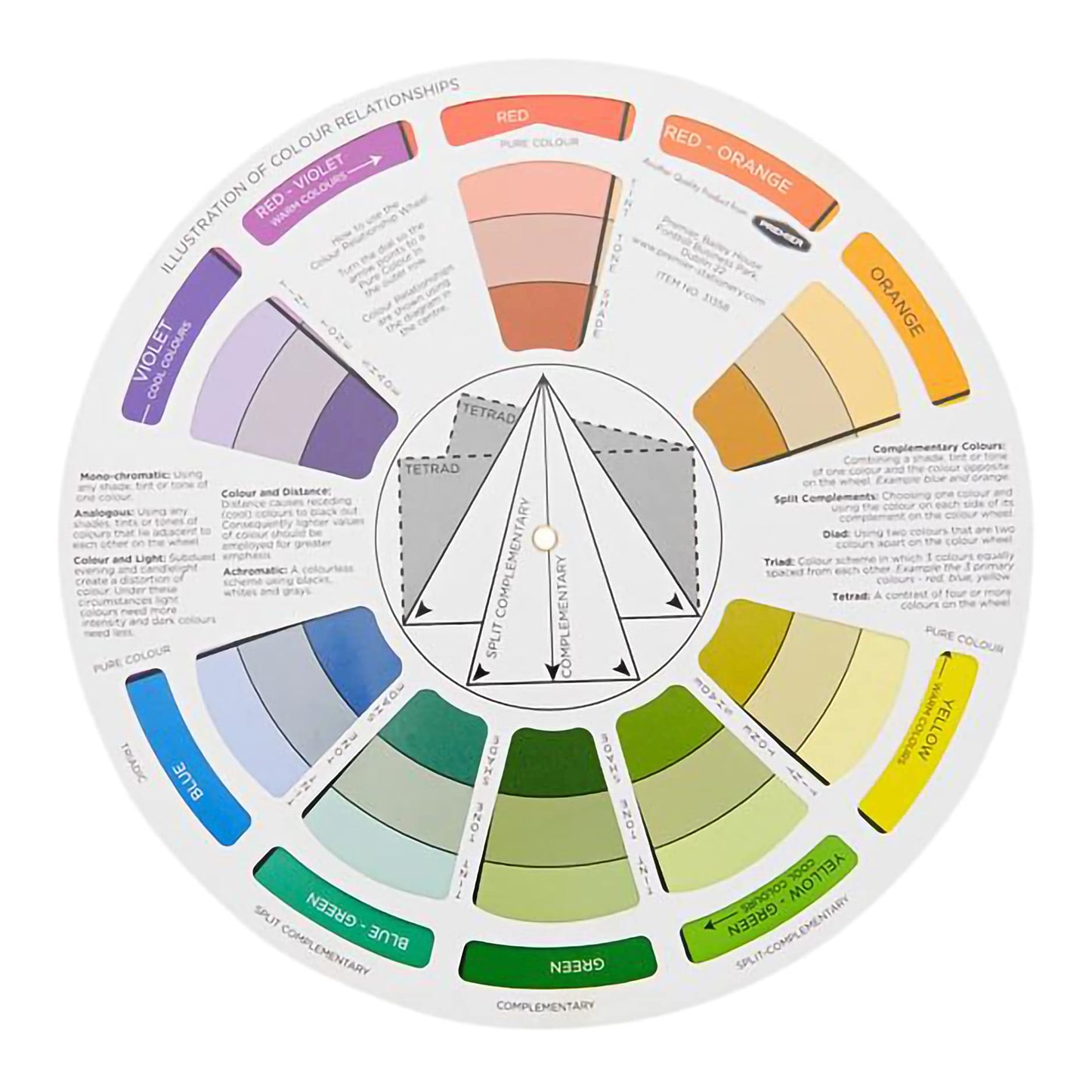 Extra Large Artist Colour Wheel 20cm