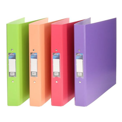 A4 Polyproylene Ringbinders Pastel 4 Colour Choice