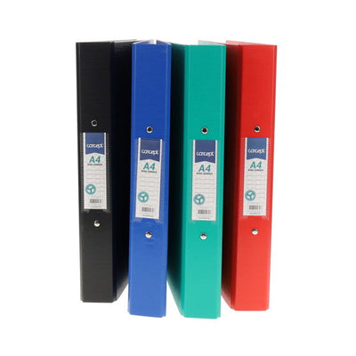 A4 Polyproylene Ringbinders Black 4 Colour Choice