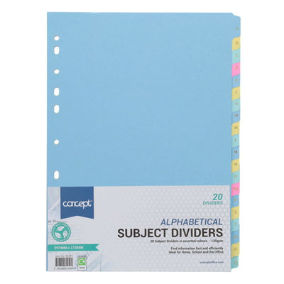 Concept A4 20 Part A-Z Dividers