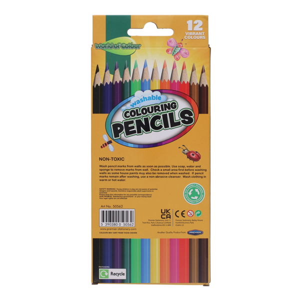 World of Colour 12 Full Size Colouring Pencils