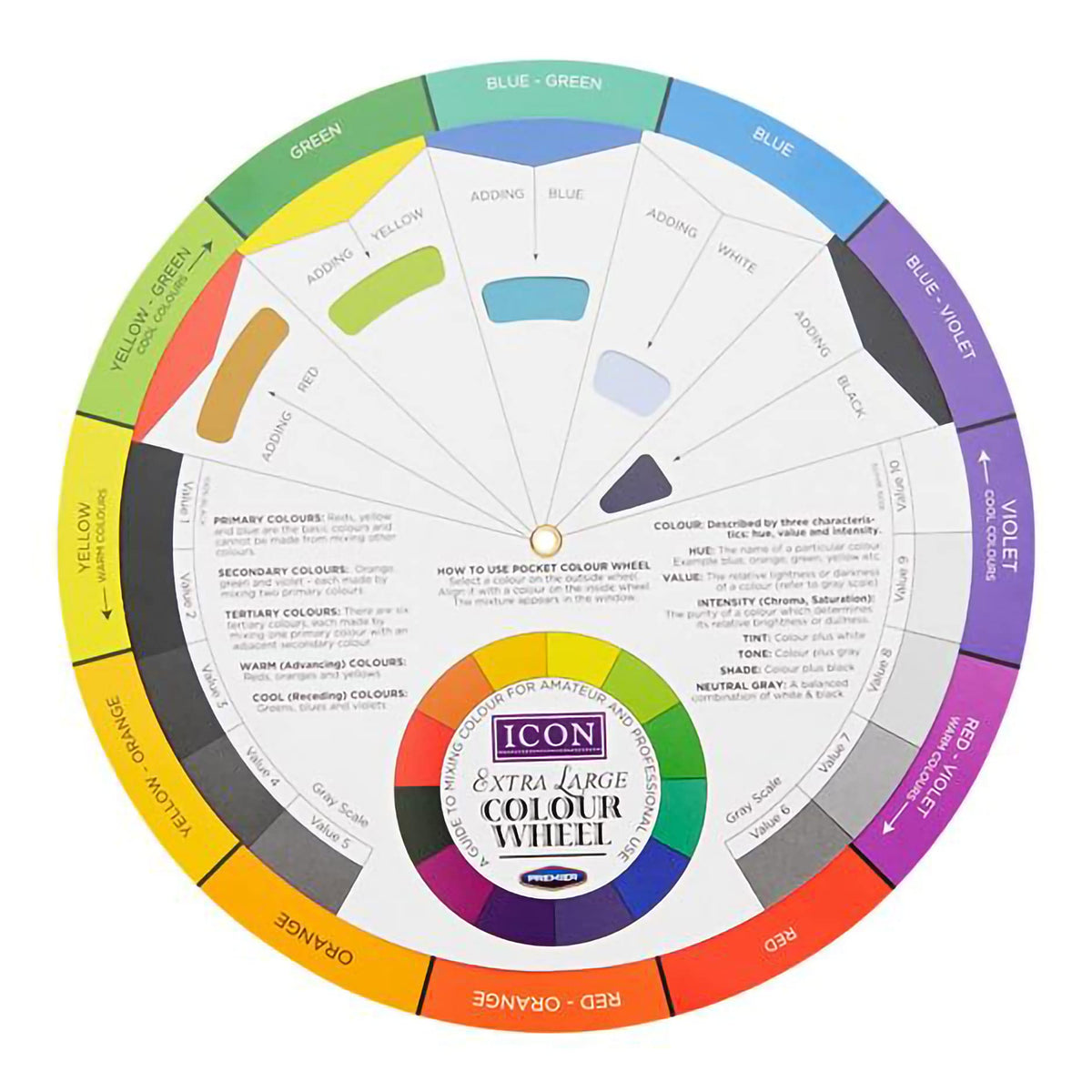 Compact Color Wheels Extra Large Artist Colour Wheel 20cm – LPC Direct