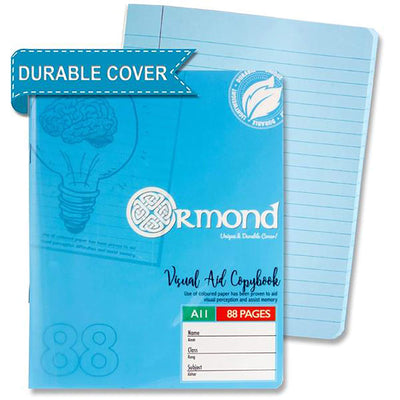 A11 Ormond Visual Memory Aid Copy Book with Plastic Cover Blue
