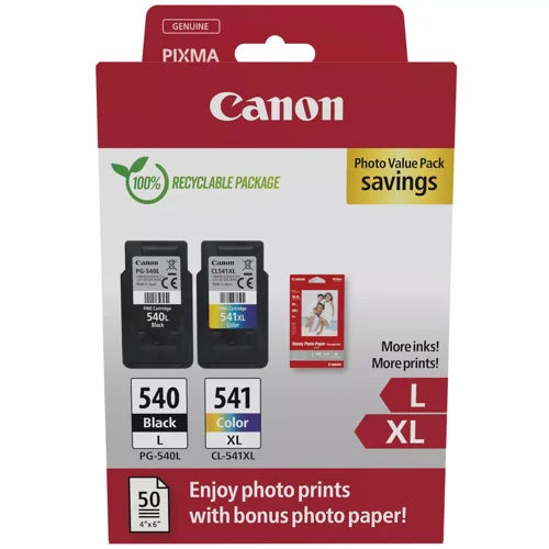 Canon PG540 and CL541 Standard or XL