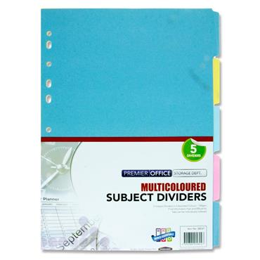 Concept A4 5 Part Coloured Dividers