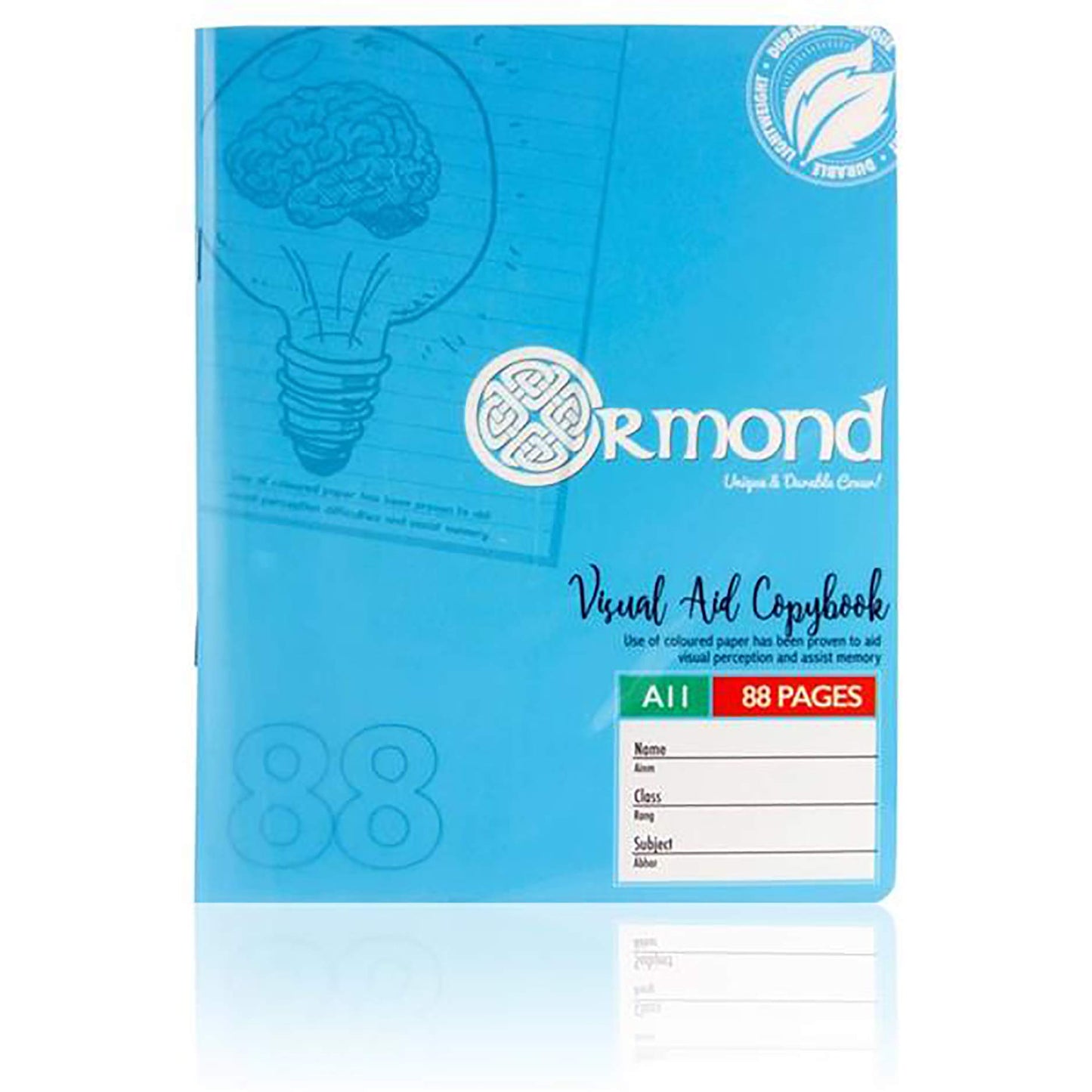 A11 Ormond Visual Memory Aid Copy Book with Plastic Cover Blue