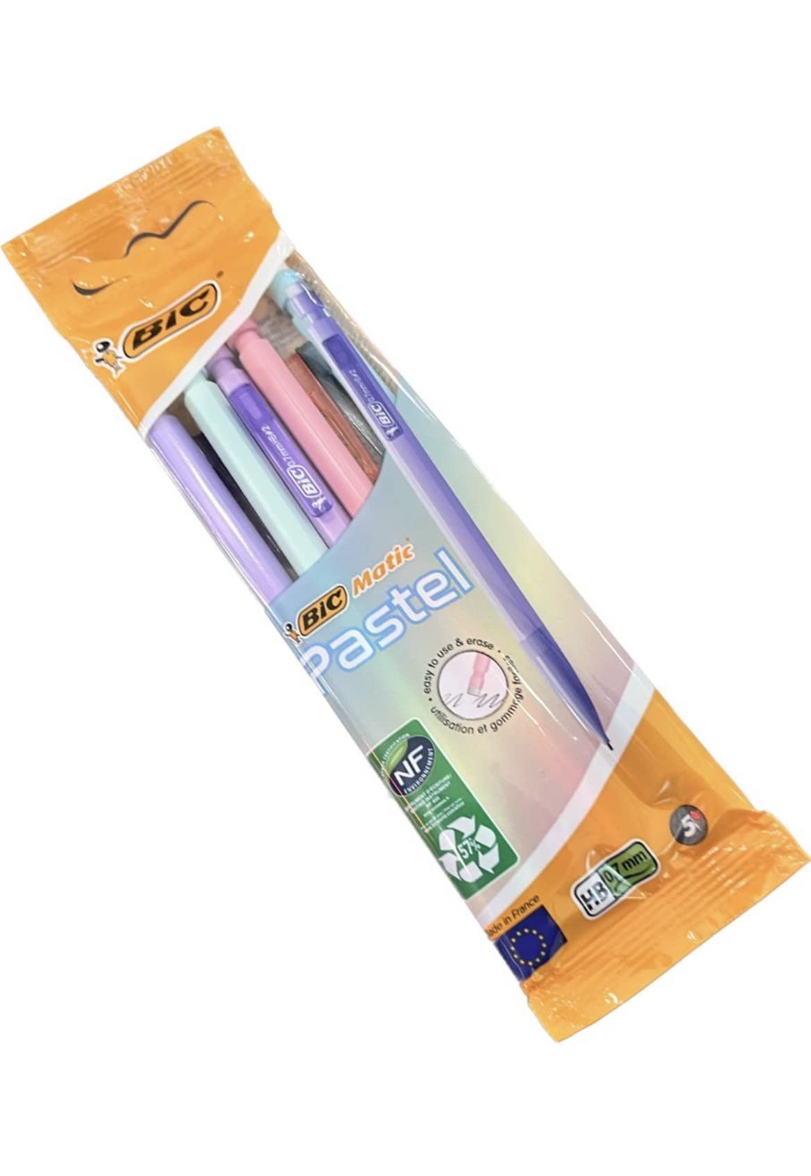 BIC Matic Pastel Mechanical Pencils x5