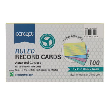 Ruled Record / Revision Cards