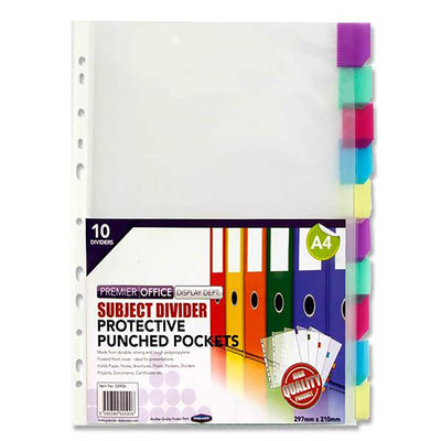 A4 Punched Pocket with 10 Part Dividers