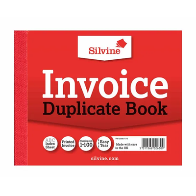 Silvine 616 Duplicate Invoice Book 4x5"