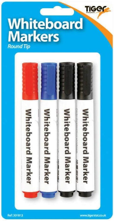 Tiger 4 Pack of Medium Whiteboard markers
