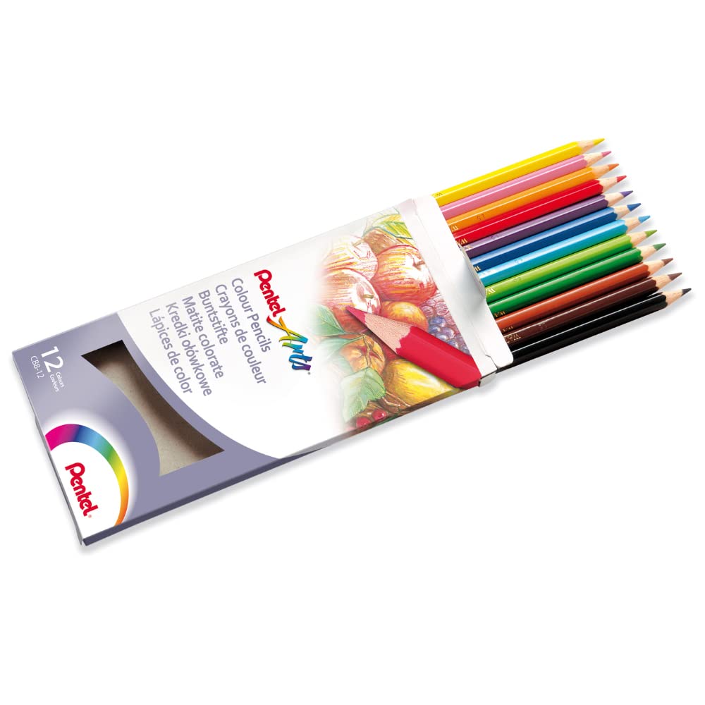 Pentel Arts Colour Colouring Pencils - 12 or 24 Colours