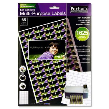 A4 Printer Labels - 25 Sheet Packs
