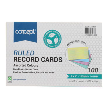 Ruled Record / Revision Cards