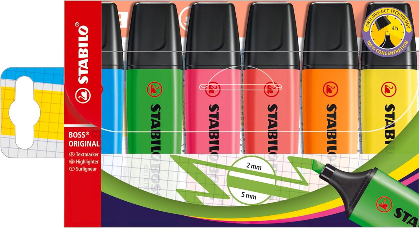 STABILO BOSS Highlighters - 8 Colour Choice