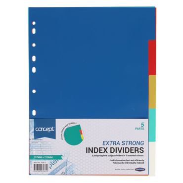Concept A4 Extra Strong 5 Part Divider