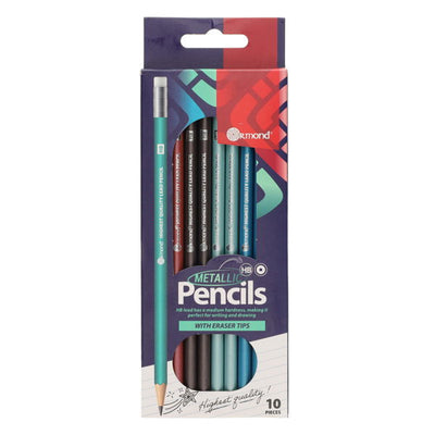 10 x HB Rubber Tipped Pencils