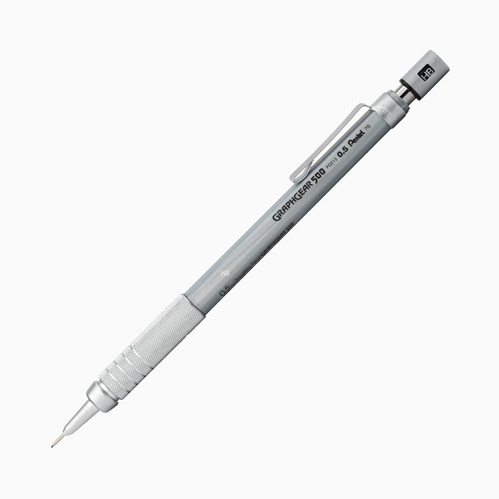 Pentel Graphgear 500 Mechanical Pencil 0.3mm, 0.5mm, 0.7mm or 0.9mm HB