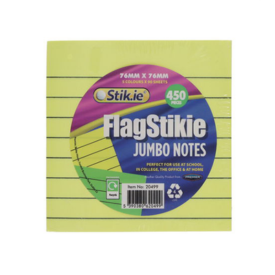 Stik.ie Stik-Ie 450 Flagstikie Ruled Notes 76mmx76mm