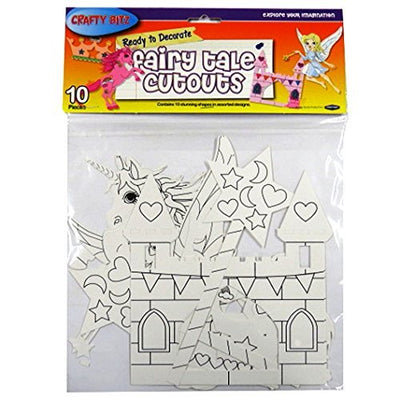 CRAFTY BITZ Large Children's Fairytale Card Paper Shapes 5 Styles 10 in Total