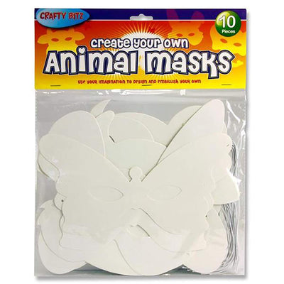 Crafty Bitz Cutout Masks  Animal Design Pack of 10