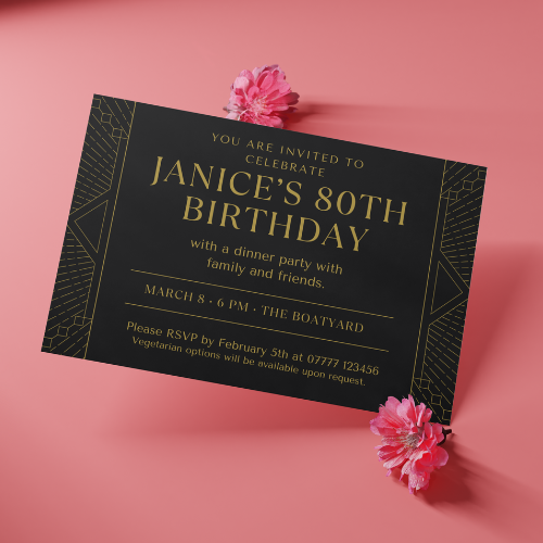 A5 or A6 Flat Invitations