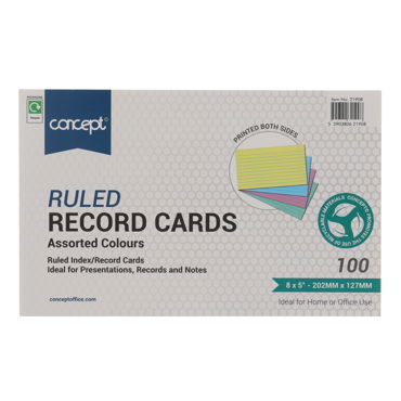 Ruled Record / Revision Cards
