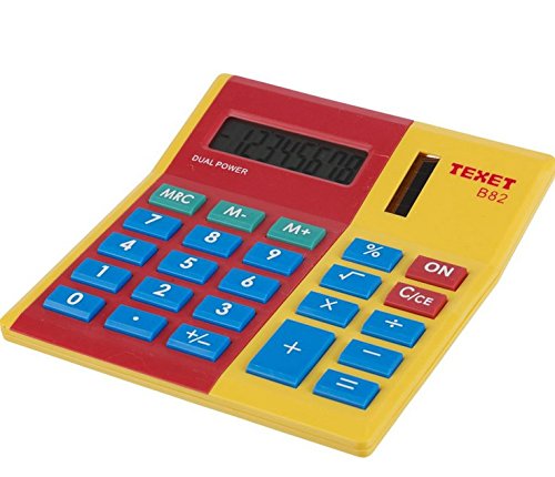 Texet B82 Kay Stage 1/2 Big Key Big Display Calculator - Red