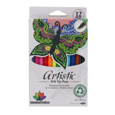 World of Colour 12 Art of Therapy Felt Tip Pens