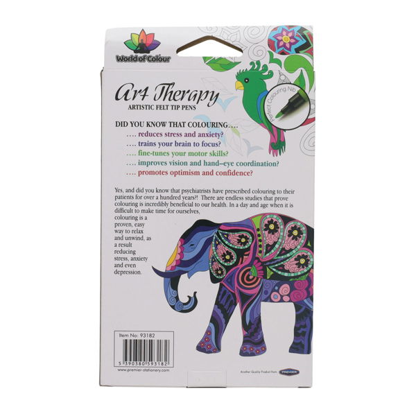 World of Colour 12 Art of Therapy Felt Tip Pens
