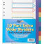 A4 Extra Wide 10 Part Subject Dividers