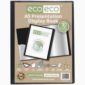 eco-eco A5 50% Recycled 10 Pocket Presentation Display Book