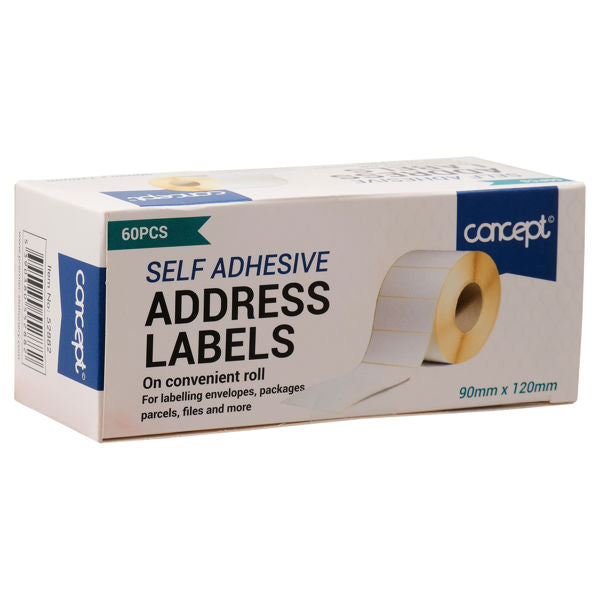 60 Large Self Adhesive White Address Labels