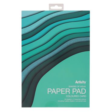 A4 180gsm Paper Pad Coloured Card 8 Options