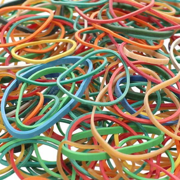 Assorted Colourful Elastic Bands 30g